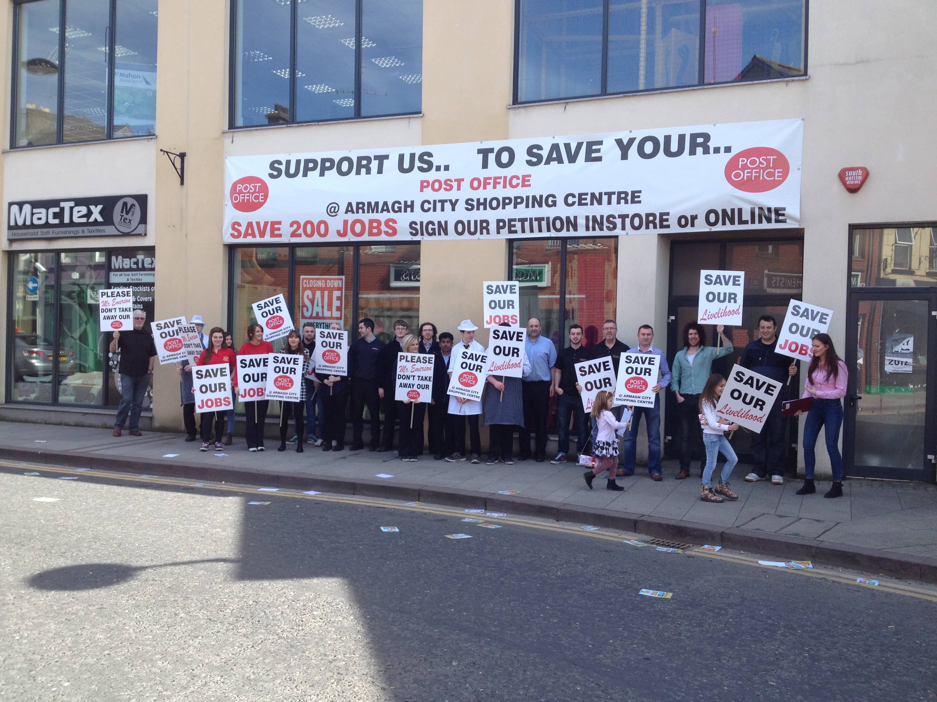 Armagh post office protest