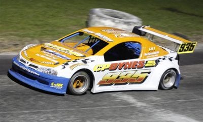 Davy Gurney on his way to the National Hot Rod Final win at Tullyroan Oval on 12th April (Large)