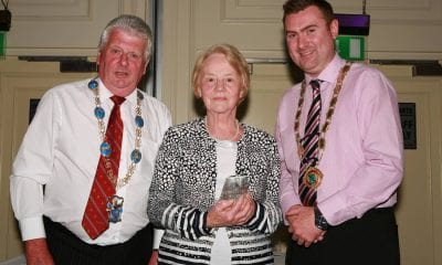 Lord and Deputy Lord Mayor presents Anne McArdle with Volunteer of the Year