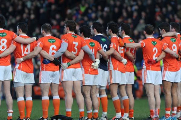 Armagh team before Tipperary game at the Athltic Grounds. Photo: John Merry