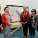 Artist, Sally Walmsley, Hazel Flannigan, Lord Mayor of Armagh Cllr. Cathy Rafferty, Lynette Norton, and Denise Lavery