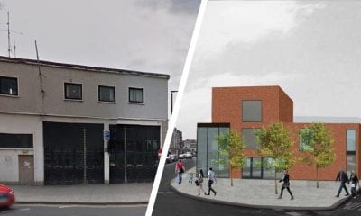 The fire station as it stands now and how it will look once completed