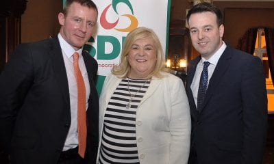 Justiin McNulty, left, and Karen McKevitt are congratulated on their selection as candidates in the forthcoming Assembly elections by SDLP Leader Colm Eastwood Newry Armagh SDLP select Karen McKevitt and Justin McNulty as candidates in the forthcoming Assembly Elections. Newry Armagh SDLP Selection Convention Canal Court Hotel Newry Co.Armagh 6 December 2015 CREDIT: LiamMcArdle.com