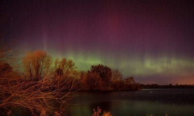 Northern Lights over Craigavon Lakes, county Armagh. Pic by Paul Wharton