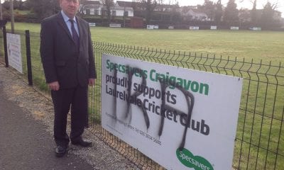 William Irwin MLA condemns those responsible for sectarian graffiti at Laurelvale Cricket grounds