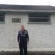 Cathal Boylan at the vandalised Clady GAA clubhouse