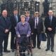 Beatrice Worton with campaigners, including DUP's William Irwin