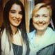 Sharon Haughey-Grimley and friend Hilary Clinton