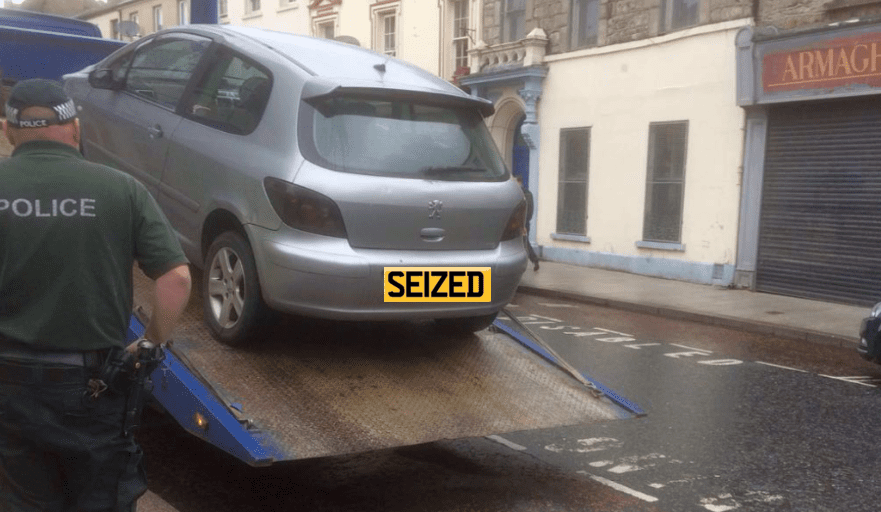 PSNI seize car in Armagh
