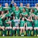 the Ireland squad marking popular lock Maz Reilly's 50th cap the day before the Grand Slam showdown with England back in March of this year