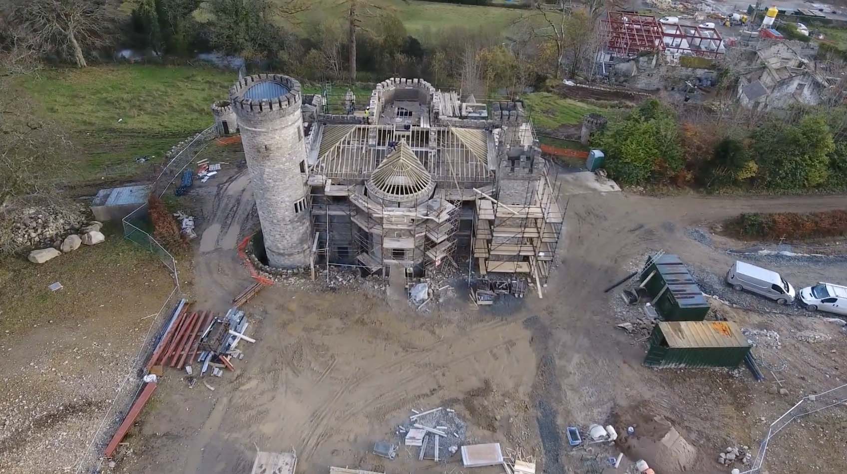 Killeavy Castle construction work