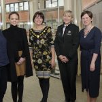 International Women's Day event, Craigavon Civic Centre 5th March 2019. Pictured from left Compere Nuala McKeever, Keeva Murtagh (The Prince’s Trust), Lord Mayor Cllr Julie Flaherty, Inspector Rosemary Leech MBE (Road Policing Development), Alison Matthews (owner of VirtuAli Administrative Solutions) and Mary Hanna (Policy & Diversity Officer, Armagh City, Banbridge & Craigavon Borough Council). ©Edward Byrne Photography