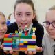 From left: Drumhillery Primary School students Wictoria Gleinart, Eva Robinson and Nicola Gleinart show off their Lego creation. The Lego Mindstorm project brings children and teachers from primary schools together for Lego Mindstorm Workshops and subsequently for Space Challenge Competitions and Exhibitions of Project work and Project Sharing ideas. Peace by PIECE Lego Mindstorm funded by Peace IV co-ordinated by CMETB Tommy Makem Centre Keady Co.Armagh 9 3 2019 CREDIT: LiamMcArdle.com