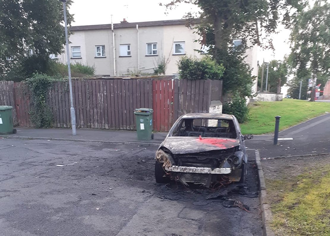 Car burnt out Portadown