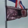 Paramilitary flags in Markethill