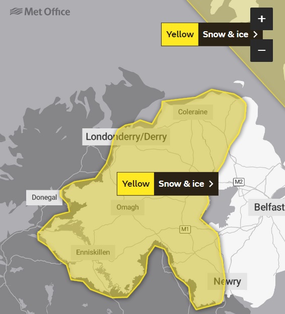 Caution advised on roads as Met Office issues yellow weather warning