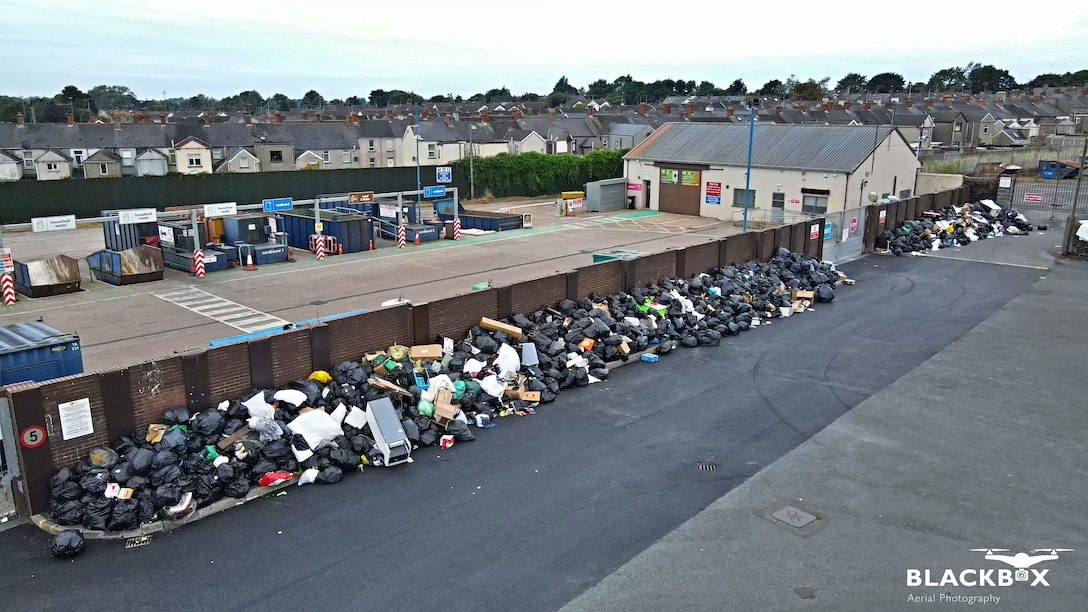 Portadown recycling centre. Photo by Black Box Aerial Photography