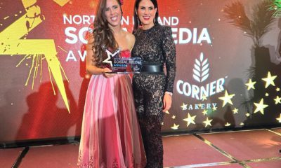 Aislinn Higgins receives her award from Tanya McGeehan of category sponsor MCG Investments