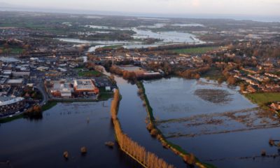 Aerial photo of flooding in Portadown, November 2009