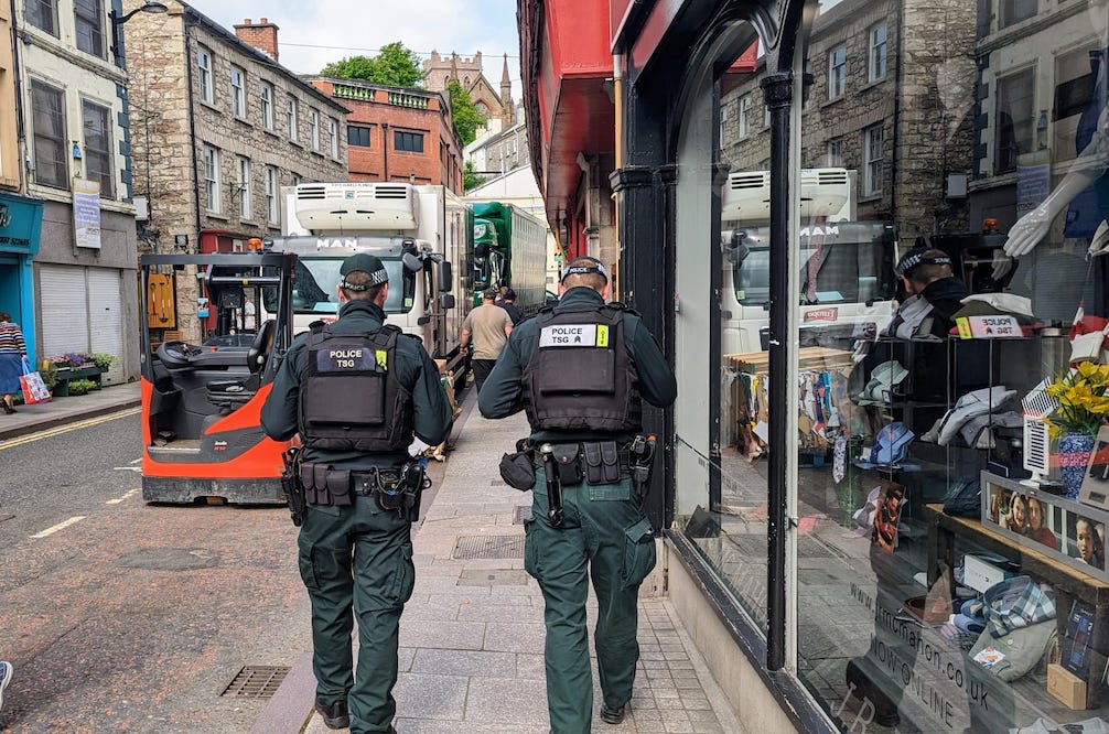 Police in Armagh Scotch Street