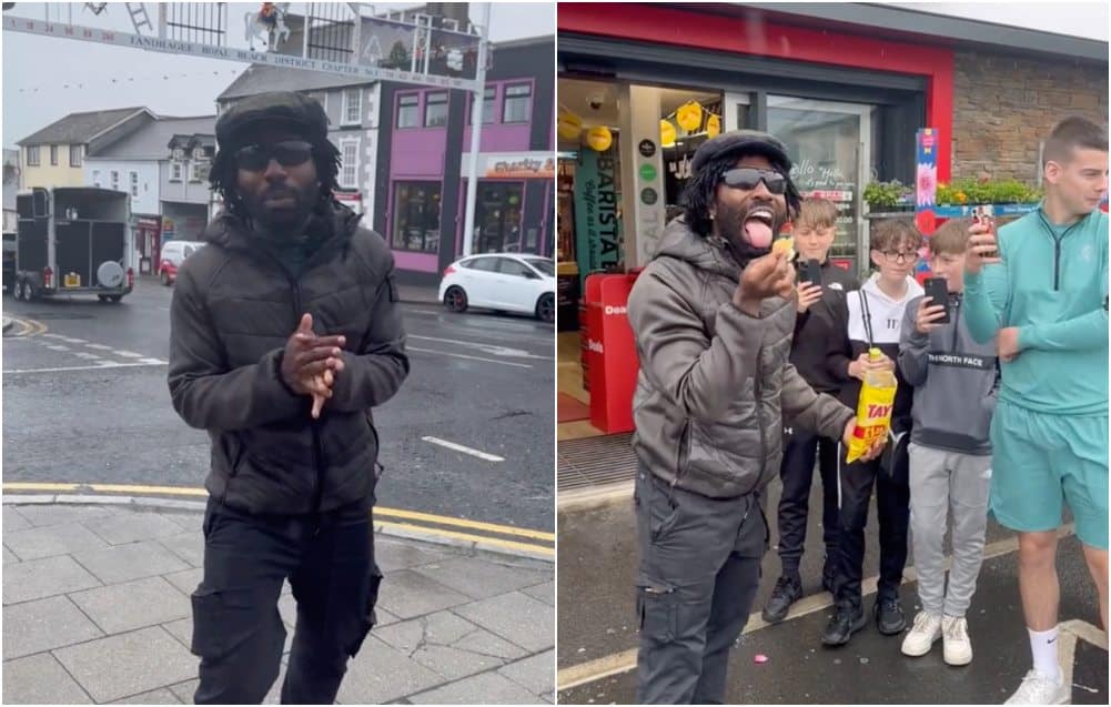 Watch: Comedian Fabu D aka 'Black Paddy' visits Tandragee to taste test Tayto – Armagh I - Vimarsana News